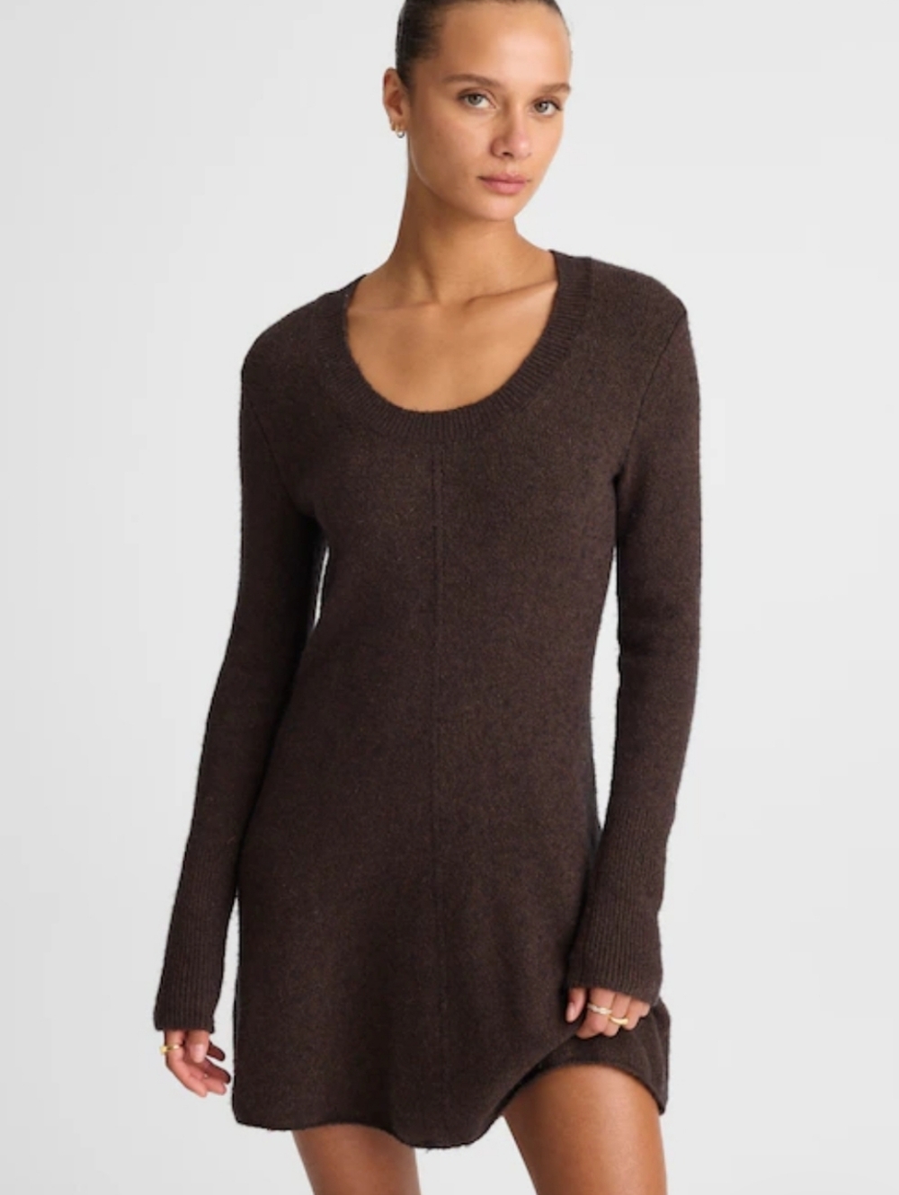 Madewell Selma Scoop Neck Mini Sweater Dress New Small